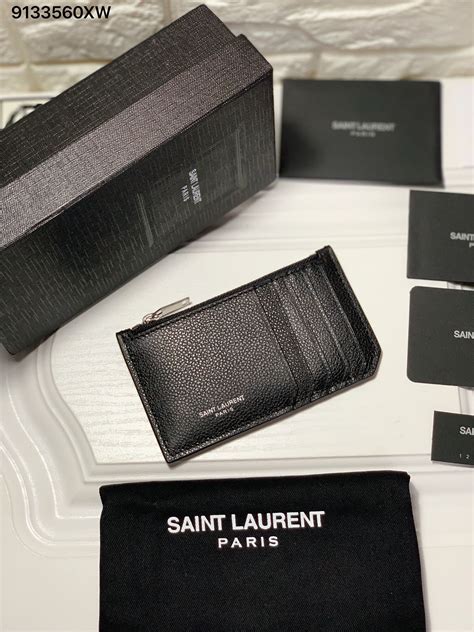 ysl coin card holder|YSL keychain card holder.